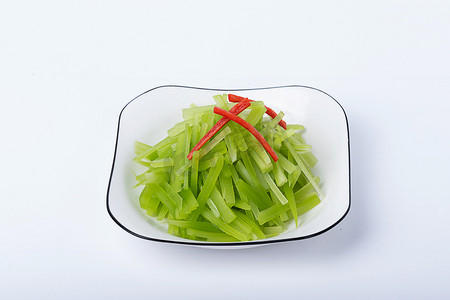 食材绿色莴笋白底图莴苣摄影图配图