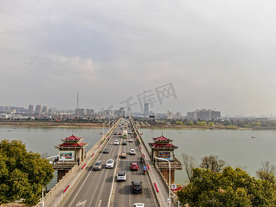 湖南湘潭湘江大桥交通摄影图配图