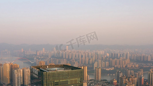 重庆城市宣传摄影照片_航拍重庆特斯联大楼