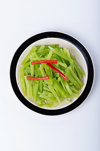 莴苣美食莴笋丝农产品食材摄影图配图