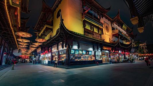 上海城隍庙夜市图片