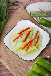 莴笋丝果蔬蔬菜莴苣笋新鲜摄影图配图