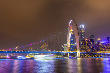 广州夜景cbd珠江新城旅游摄影图配图