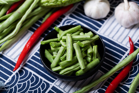 芸豆四季豆绿色饮食健康摄影图配图