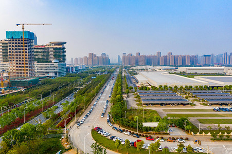 武汉城市建筑晴天建筑东风公司航拍摄影图配图