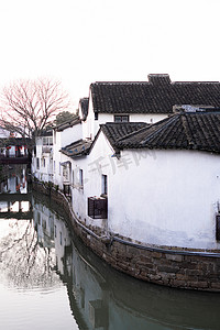 清明节摄影照片_苏州白天山塘街户外空镜景点摄影图配图