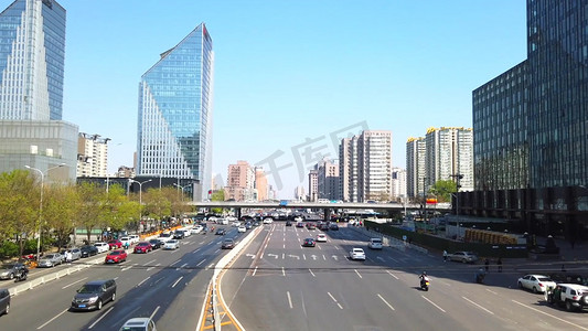 1080p北京城市高楼车流实拍