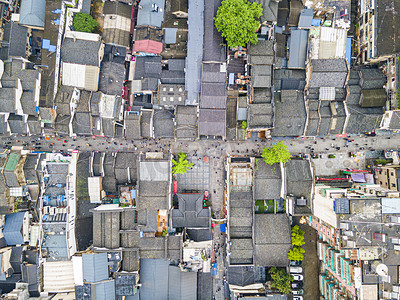 航拍长沙太平街街道建筑摄影图配图