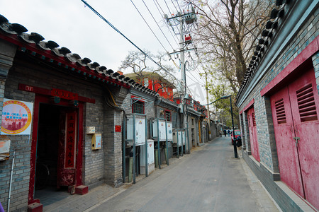 老北京胡同白天胡同街道户外街道环境摄影图配图