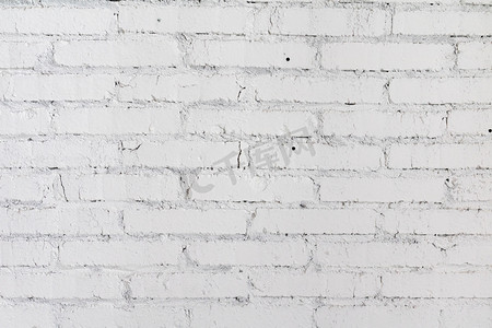 白图摄影照片_质感纹理白墙石砖白墙室内背景墙摄影图配图