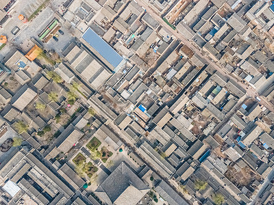 山西古建筑摄影照片_旅游航拍山西平遥古城古民居建筑摄影图配图