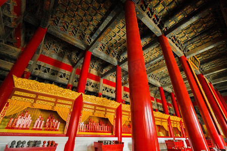 空镜摄影照片_北京地标景点白天帝王庙内景户外空镜摄影图配图