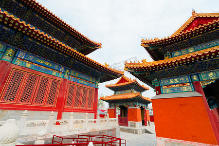 北京地标白天帝王庙户外空镜摄影图配图