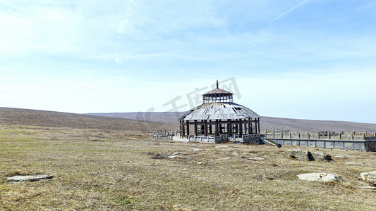 草原蒙古包上午蒙古包春季素材摄影图配图
