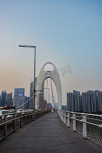 广州猎德大桥网红桥打卡点高架桥摄影图配图