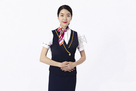 空姐航空女生机场站立摄影图配图