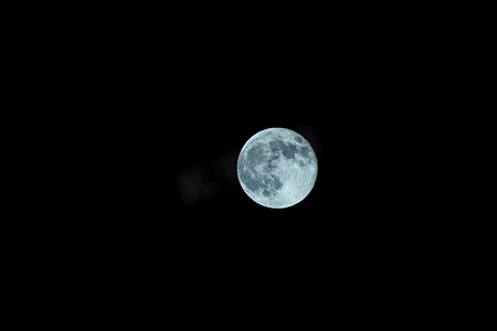 天文月球晚上月亮天空天文纪实摄影图配图