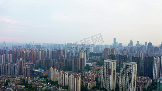航拍重庆南岸城市建筑群