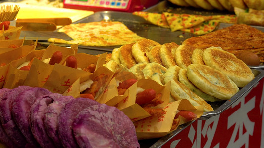 重庆街边煎饼早点美食小摊市井生活实拍