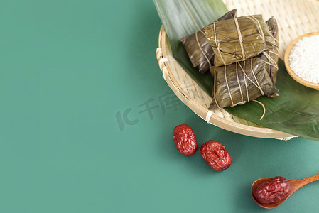 端午节节日粽子创意静物摄影图配图