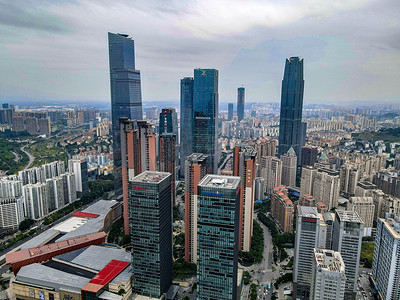 广西南宁城市高楼航拍摄影图配图