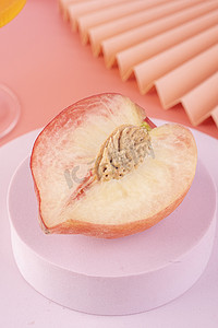 果实健康水果水蜜桃特写摄影图配图