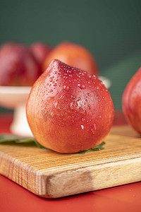 营养美食油桃果实特写摄影图配图