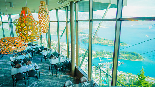 最高餐厅下午餐厅餐厅俯拍摄影图配图