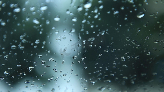 小雨中雨大雨摄影照片_小雨朦胧下美好景色实拍