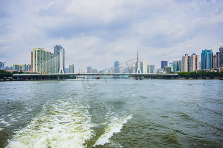 广州珠江海珠桥网红桥打卡点摄影图配图