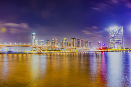 广州珠江琶洲桥网红桥打卡点摄影图配图
