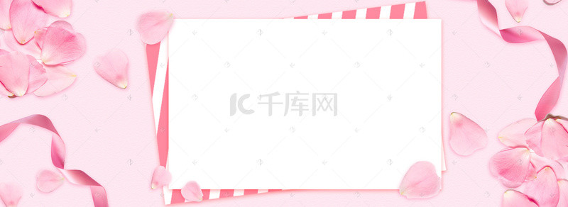 三八女王节鲜花粉色浪漫背景图