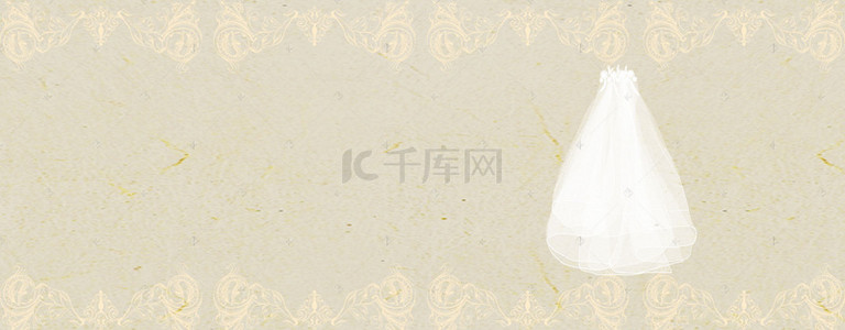 婚纱清新灰色banner