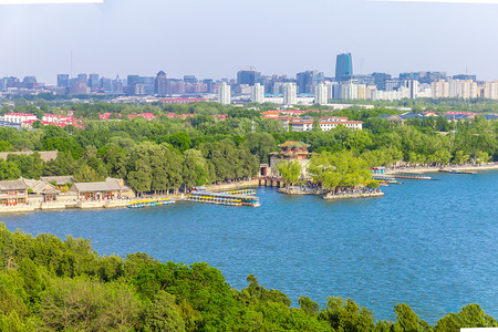 北京古建筑园林摄影照片_北京夏天昆明湖皇家园林旅行摄影图配图