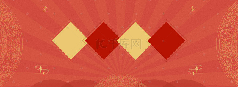 中国风节日喜庆红色促销背景