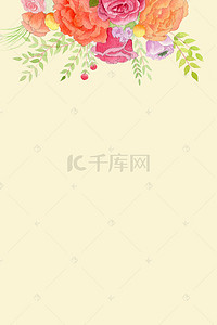情人节海报玫瑰背景图片_矢量手绘梦幻玫瑰花海背景素材
