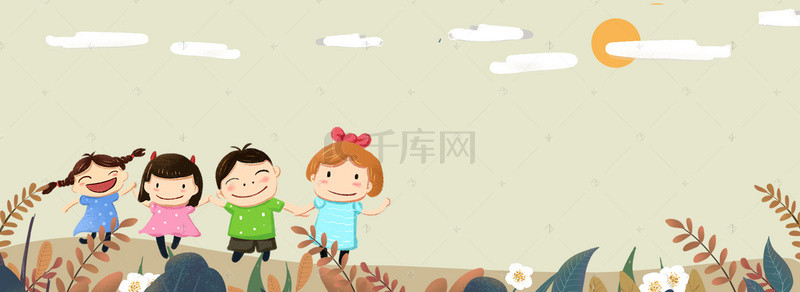 六一天空背景图片_六一儿童节黄色背景banner