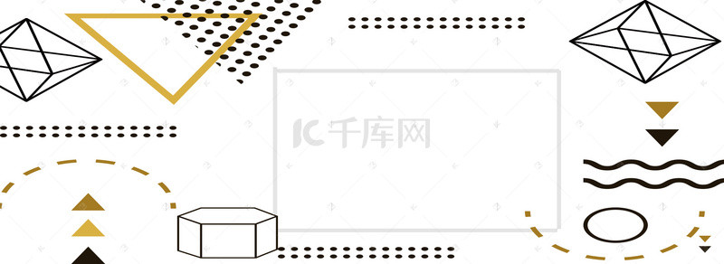 孟菲斯风格几何背景图片_孟菲斯风格几何清新图案banner