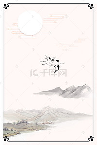 灰色云雾背景图片_灰色创意中国传统背景