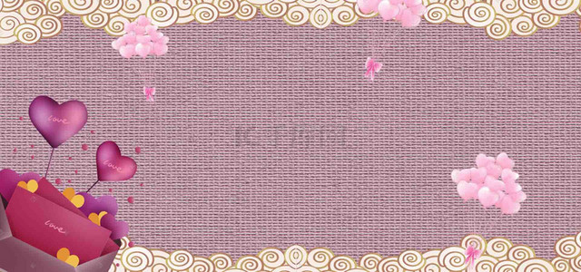 花朵彩带背景图片_蕾丝紫色纹理背景素材