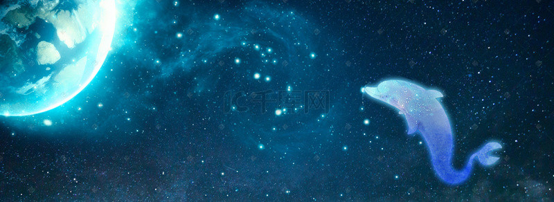 简约星河背景图片_海豚之星的仲夏夜