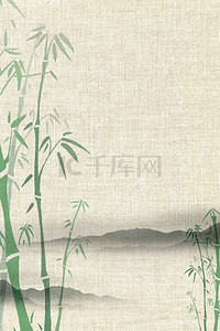 新品上市广告背景背景图片_中国风古韵竹子平面广告