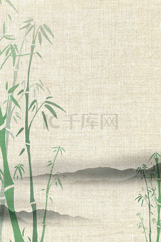 竹子背景图片_中国风古韵竹子平面广告