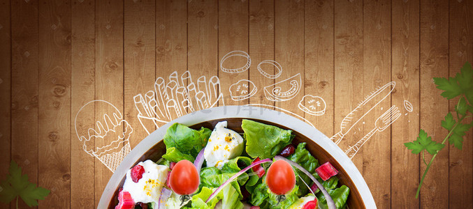 健身营养沙拉背景图片_健身营养沙拉背景素材图片_千库网