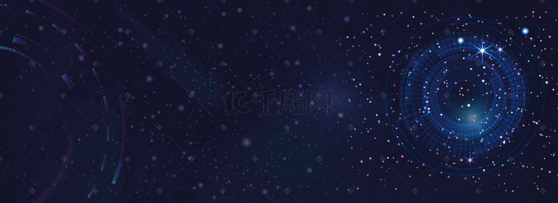 星球科幻星云背景banner