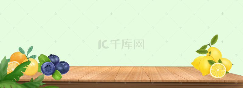 水果节简约木纹果园banner