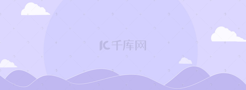 春装背景图片_香芋紫卡通风通用海报banner