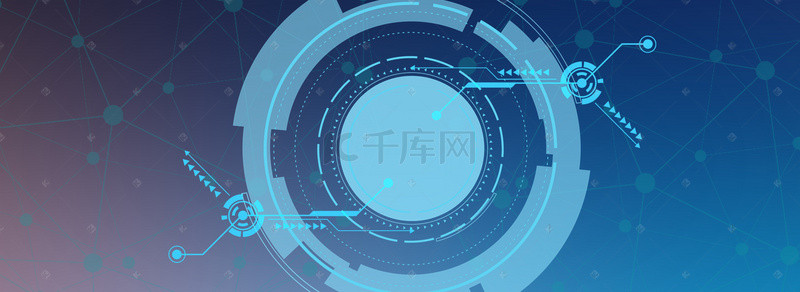 渐变智能背景图片_商务科技渐变蓝色智能机器banner