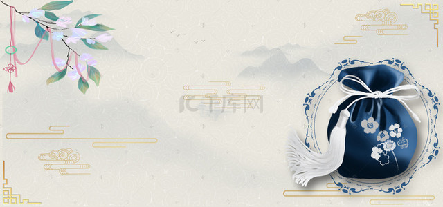 民间海报背景图片_刺绣传统手工艺设计背景素材