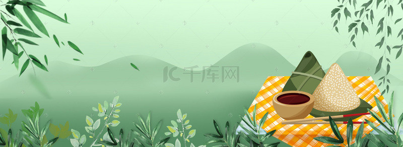 五月绿色背景图片_绿色小清新竹叶嫩草山峰背景